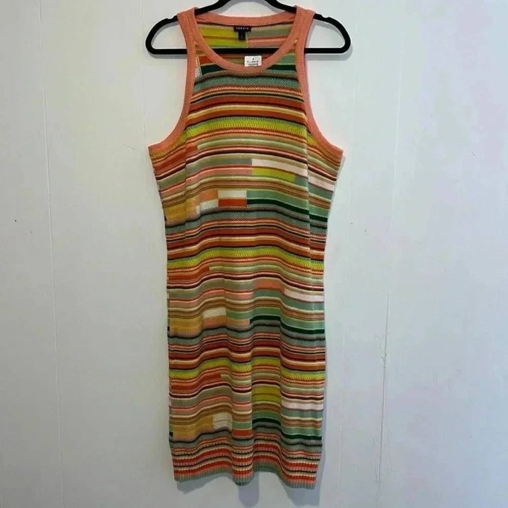 Torrid NWT Multicolored Striped Sweater Dress Z16